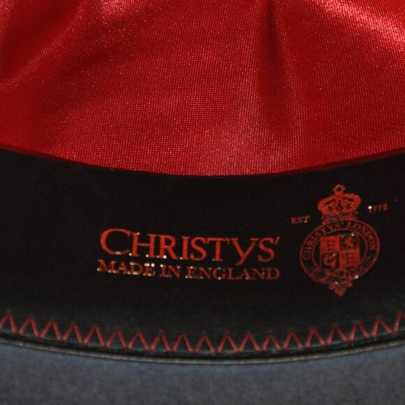 Christys' London Blue 100% Wool Felt Big Brim Fedora Hat M Handmade England - Picture 13 of 13